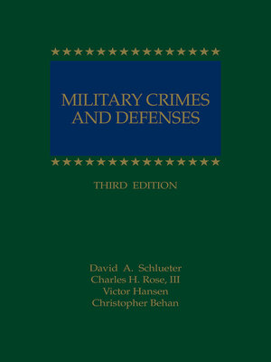 cover image of Military Crimes and Defenses